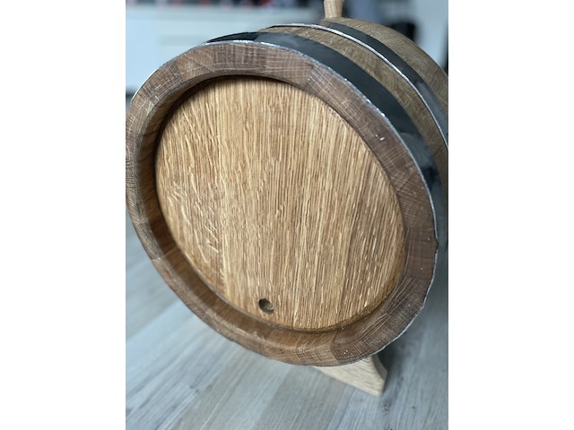 Eikenhouten vat van gespleten eikenhout – 15 liter, bruin, 2025 - afbeelding 4 van  5