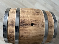 Eikenhouten vat van gespleten eikenhout, uitwendig gebrand – 15 liter, bruin, 2025 - afbeelding 5 van  7