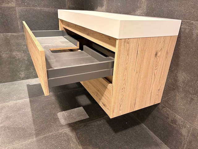 Eikenlook - badmeubelset 120 cm - afbeelding 10 van  13