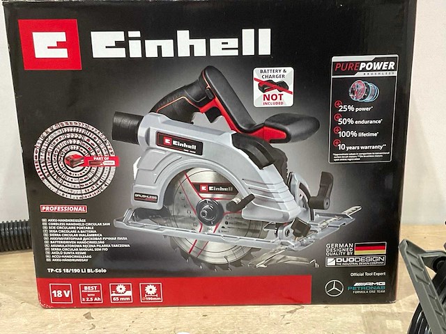 Einhell - tp-cs 18/190 li bl- solo - cirkelzaag - afbeelding 8 van  8