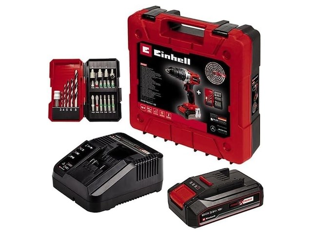 Einhell accu boor/schroefmachine tecd 18/2 li +39 (1x 2.5ah) power xchange - afbeelding 2 van  3