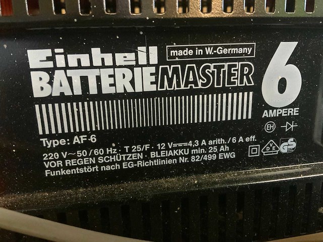 Einhell batteriemaster 6 acculader - afbeelding 3 van  3