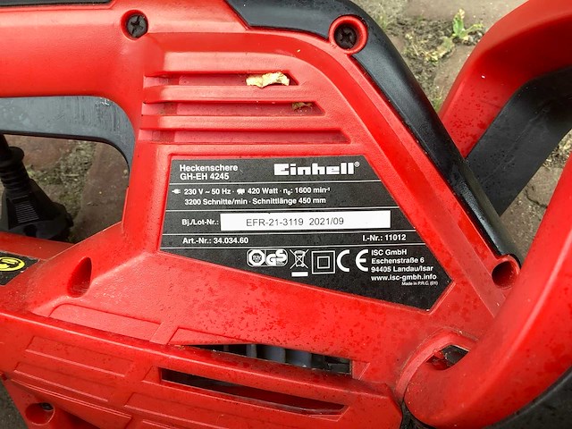 Einhell gh-eh 4245 heggenschaar - afbeelding 5 van  5