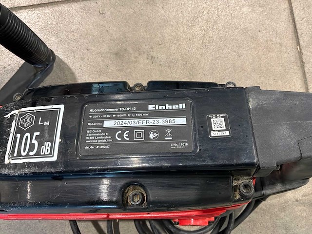 Einhell tc-dh 43 breekhamer 230v - afbeelding 5 van  5