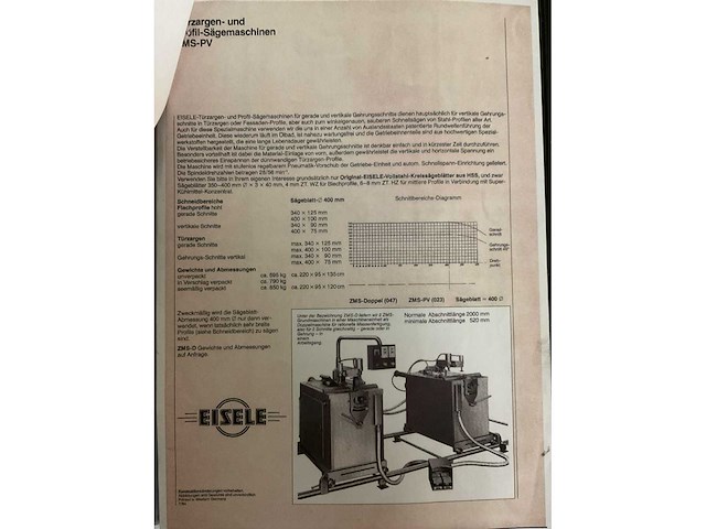 Eisele zms-d tweeling zaagbank - afbeelding 7 van  7