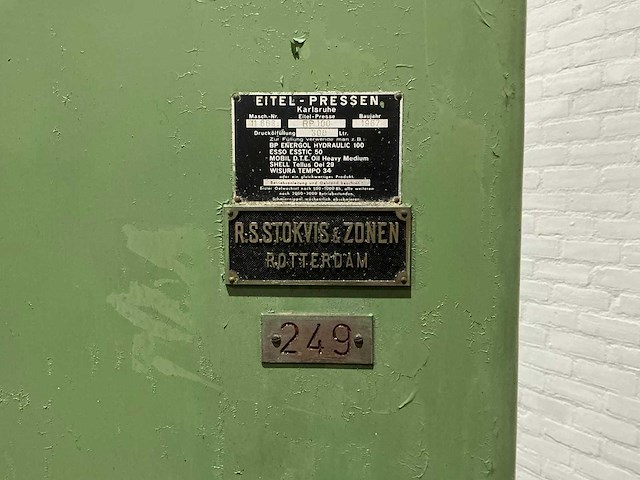 Eitel - rp 100 - hydraulic press - 1967 - afbeelding 5 van  5