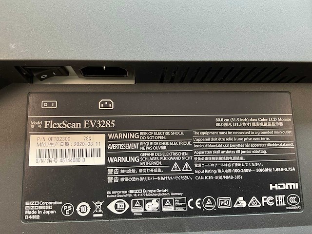 Eizo (ev3285) 32”, 3840x2160 (uhd) ips monitor - afbeelding 6 van  6