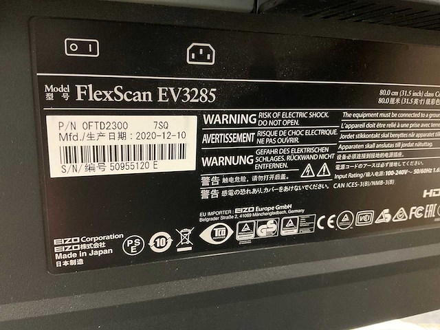 Eizo (ev3285) 32”, 3840x2160 (uhd) ips monitor - afbeelding 6 van  6