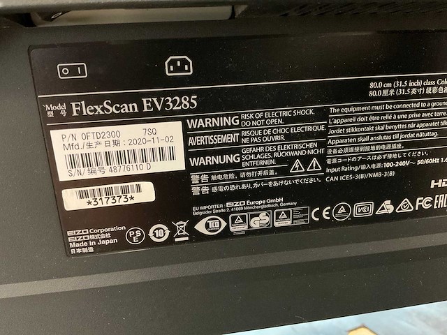Eizo (ev3285) 32”, 3840x2160 (uhd) ips monitor - afbeelding 6 van  6
