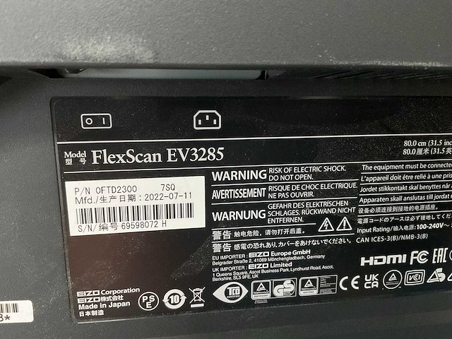 Eizo (ev3285) 32”, 3840x2160 (uhd) ips monitor - afbeelding 6 van  6
