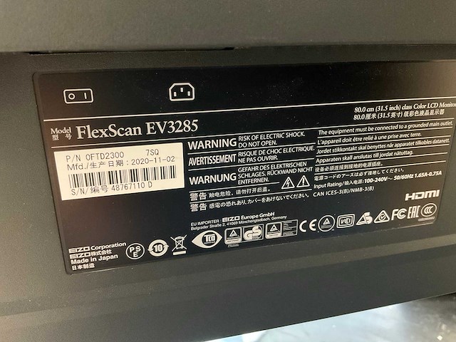 Eizo (ev3285) 32”, 3840x2160 (uhd) ips monitor - afbeelding 6 van  6