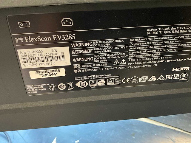 Eizo (ev3285) 32”, 3840x2160 (uhd) ips monitor - afbeelding 5 van  5