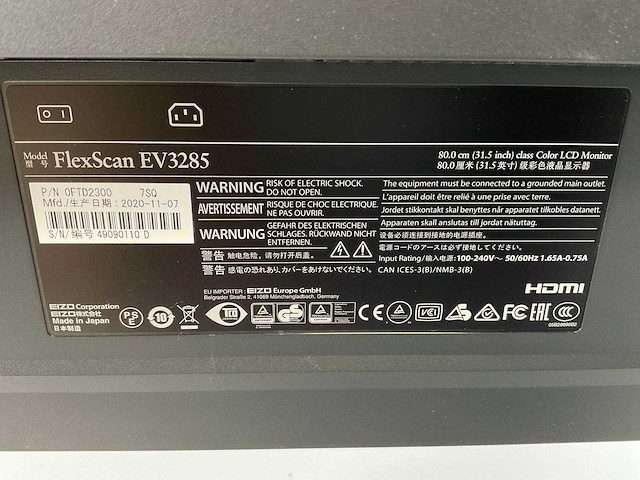Eizo (ev3285) 32”, 3840x2160 (uhd) ips monitor - afbeelding 6 van  6