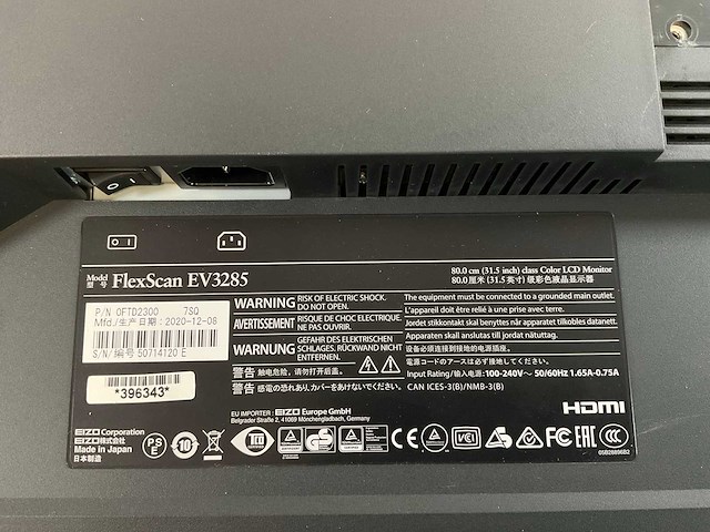 Eizo (ev3285) 32”, 3840x2160 (uhd) ips monitor - afbeelding 6 van  6