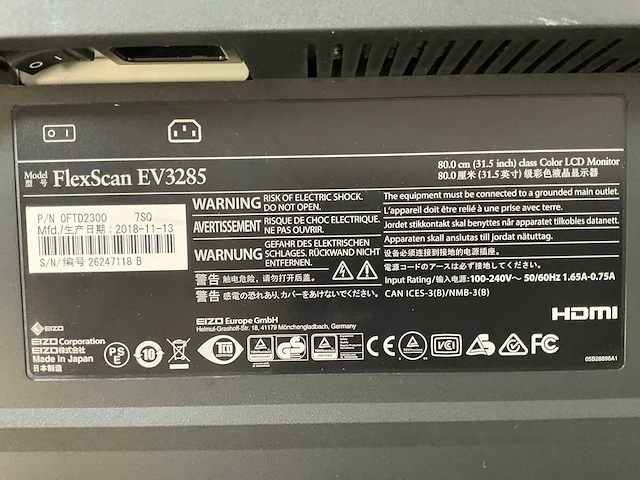 Eizo (ev3285) 32”, 3840x2160 (uhd) ips monitor - afbeelding 7 van  7