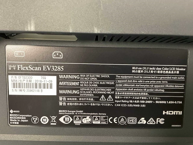 Eizo (ev3285) 32”, 3840x2160 (uhd) ips monitor - afbeelding 7 van  7