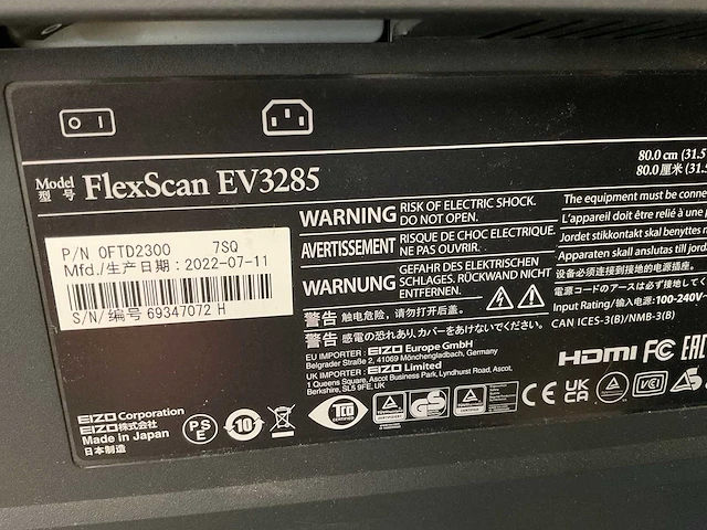 Eizo (ev3285) 32”, 3840x2160 (uhd) ips monitor - afbeelding 6 van  6