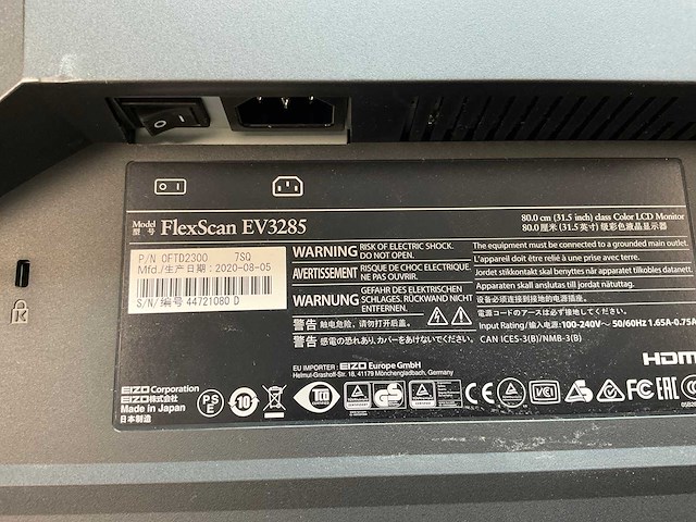 Eizo (ev3285) 32”, 3840x2160 (uhd) ips monitors (2x) - afbeelding 4 van  13