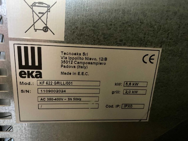 Eka kf-622 convectie oven met grill - afbeelding 5 van  5