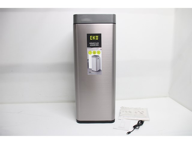 Eko mirage slim sensor bin 30 liter stainless steel mat rvs prullenbak - afbeelding 2 van  4