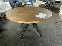 Ekt donker eetkamertafel 140cm rond - afbeelding 1 van  4