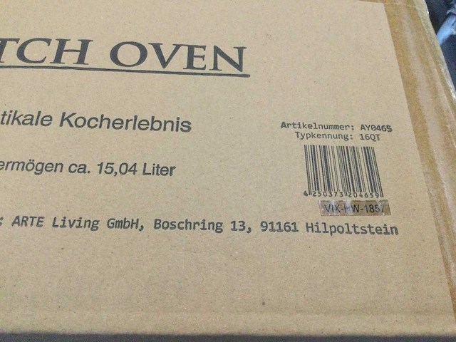 El fuego - ay0465 - dutch oven pan 15,04 liter - afbeelding 3 van  4