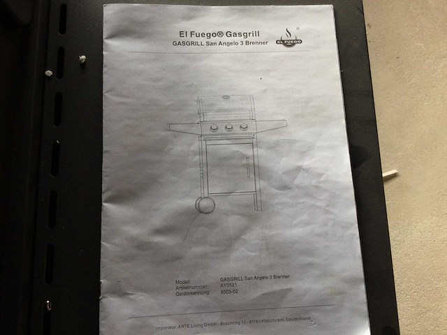 El fuego - san angelo ay0581 - gas bbq 3 brander - afbeelding 4 van  4