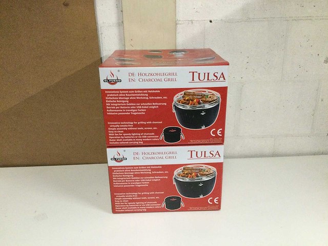 El fuego - tulsa - houtskool-bbq voor binnen en buiten. (2x) - afbeelding 2 van  5