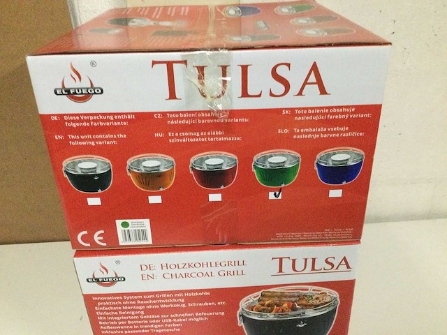 El fuego - tulsa - houtskool-bbq voor binnen en buiten. (2x) - afbeelding 3 van  5