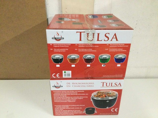 El fuego - tulsa - houtskool-bbq voor binnen en buiten. (2x) - afbeelding 3 van  5