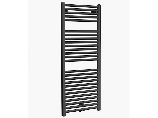Elara mat zwart 1185x450cm designradiator - afbeelding 1 van  3