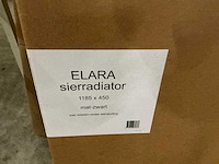 Elara mat zwart 1185x450cm designradiator - afbeelding 3 van  3