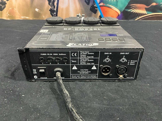 Elation professional dp-dmx20l dimmer/switch - afbeelding 2 van  3