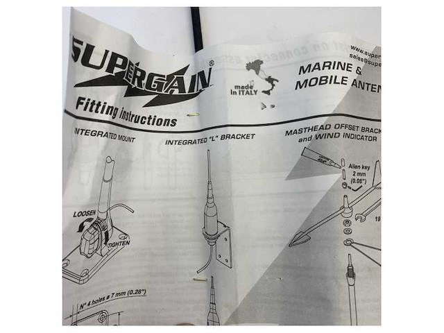 Elba vhf marine antenna 21-505-021 with antenna cable black 97 cm - afbeelding 6 van  7
