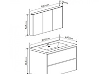 Elberti - badmeubelset hoogglans wit - 80 cm - afbeelding 5 van  5