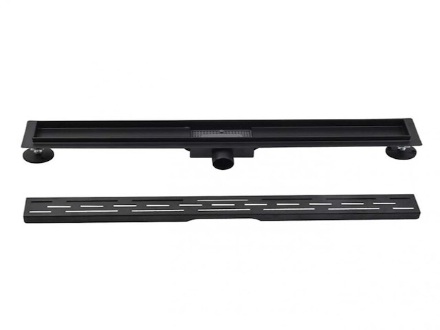 Elberti - douchegoot - mat zwart 80 cm - afbeelding 3 van  4