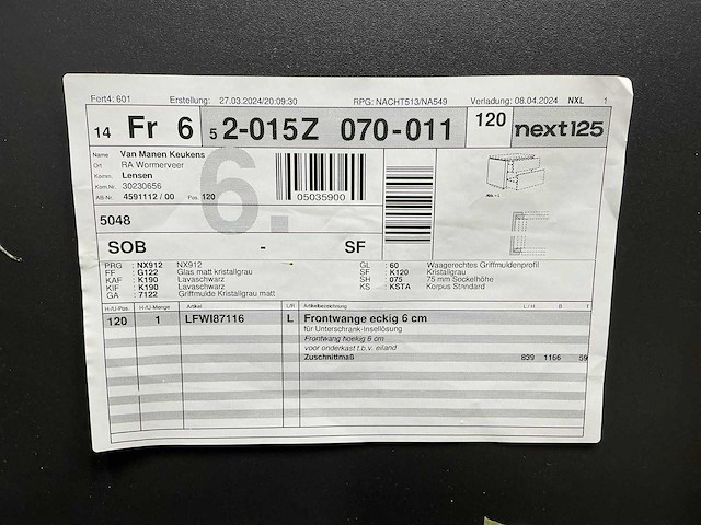 Elberti - frontwang - 117x84x6 cm - afbeelding 5 van  6