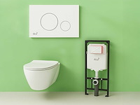 Elberti - toiletset compleet mat wit | wandcloset | bedieningspaneel | inbouwreservoir - afbeelding 1 van  6