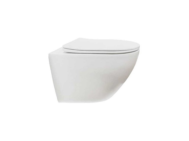 Elberti - toiletset compleet mat wit | wandcloset | bedieningspaneel | inbouwreservoir - afbeelding 4 van  7