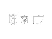 Elberti - toiletset compleet mat zwart | wandcloset | bedieningspaneel | inbouwreservoir - afbeelding 5 van  6