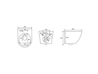 Elberti - toiletset compleet wit | wandcloset | bedieningspaneel | inbouwreservoir - afbeelding 4 van  5