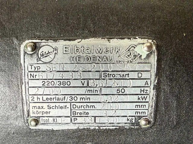 Elbtalwerk - sen 2x200 - dubbelsteens slijpmachine - afbeelding 6 van  6