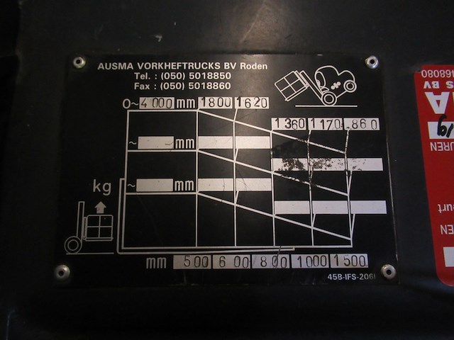 Electische heftruck incl. lader, komatsu, 1800, groen/geel, 2003, incl. vulsysteem - afbeelding 10 van  26