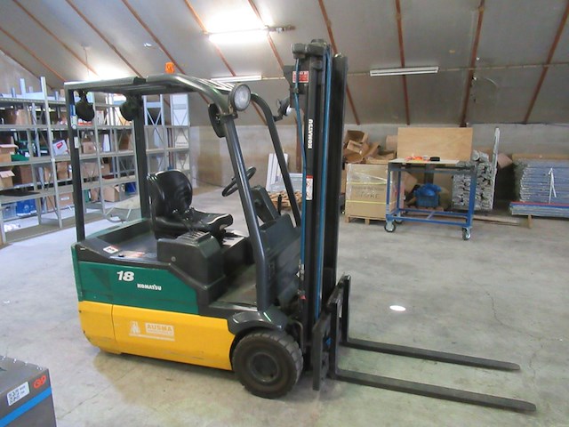 Electische heftruck incl. lader, komatsu, 1800, groen/geel, 2003, incl. vulsysteem - afbeelding 1 van  26