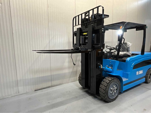 Electric forklift fe-50li - vorkheftruck triplex - freelift - sideshift -lithium 400ah -4,8m - 2026 - o uur - afbeelding 7 van  17