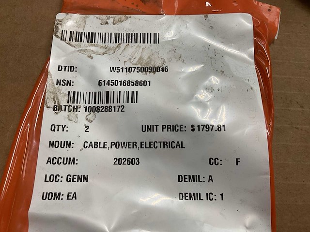 Electrical cable (2x) - afbeelding 3 van  3
