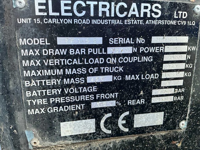 Electricars ef15s utility tractor - afbeelding 8 van  16