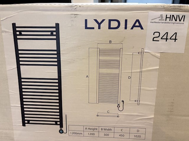Electrische designradiator lydia, afm. 50 x 120 cm. - afbeelding 1 van  3