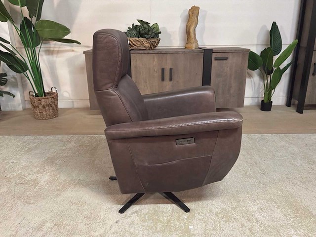Electrische leren relax fauteuil - afbeelding 5 van  6