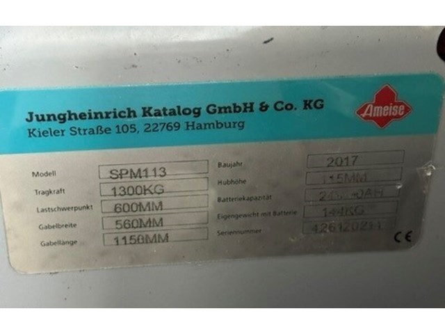 Electrische palletpompwagen ameise, spm113, groen, bouwjaar 2017 - afbeelding 4 van  4